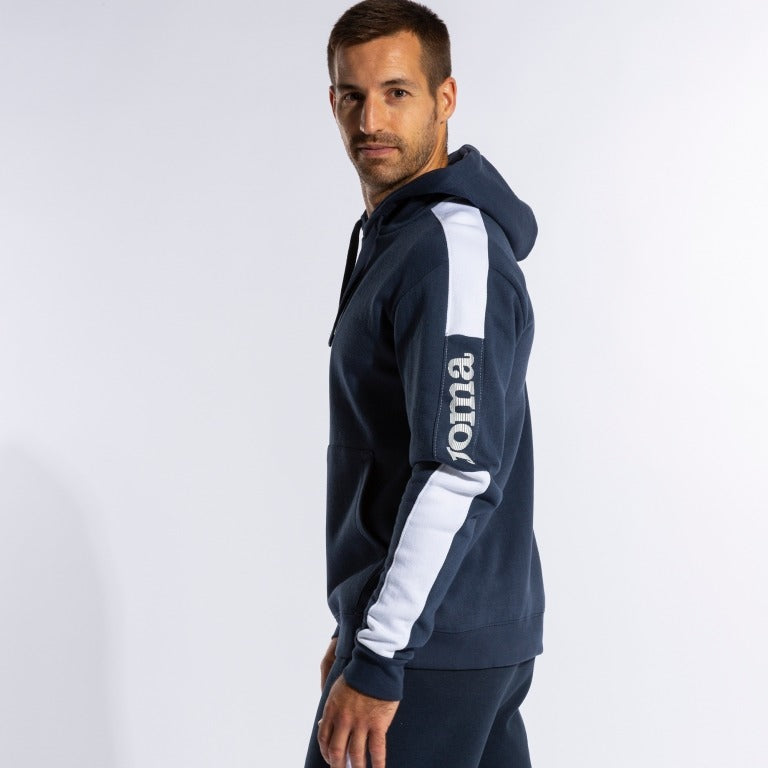 STREET HOODIE NAVY WHITE