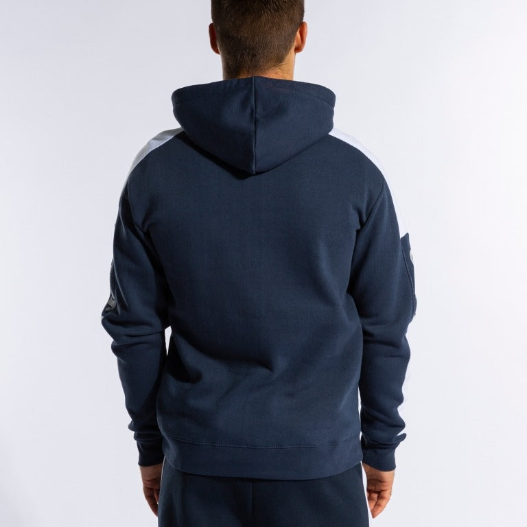 STREET HOODIE NAVY WHITE